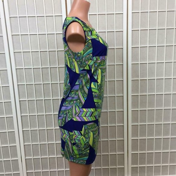 Trina Turk Lasi Mod Tropical Leaf Sheath Dress Women's Size 4 Boat Neck NWT - Picture 3 of 7